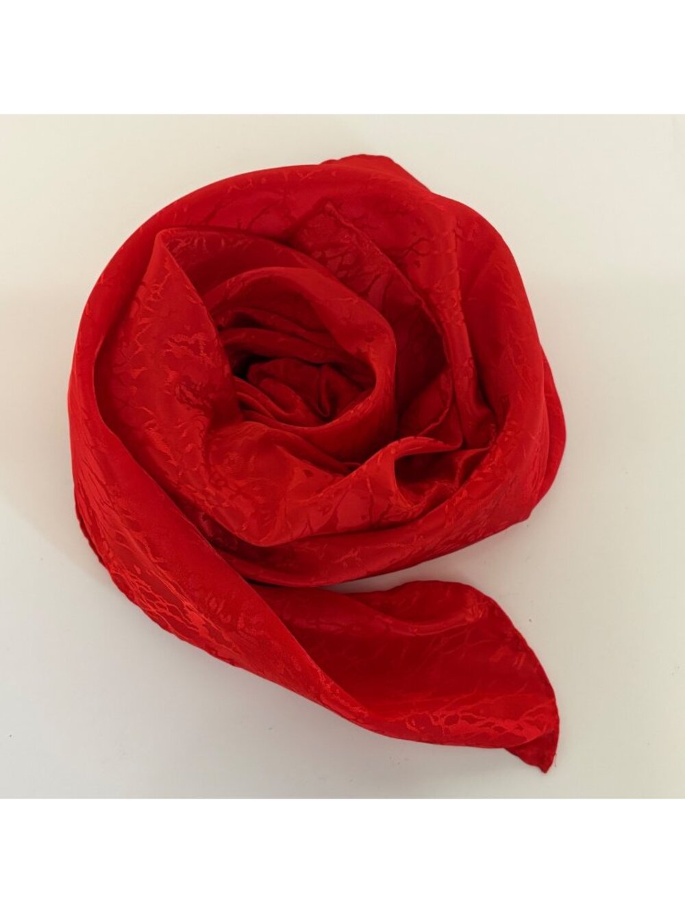 Red Scarf Abstract Marble Pattern 29.5 inch Square Vintage Timeless Classic